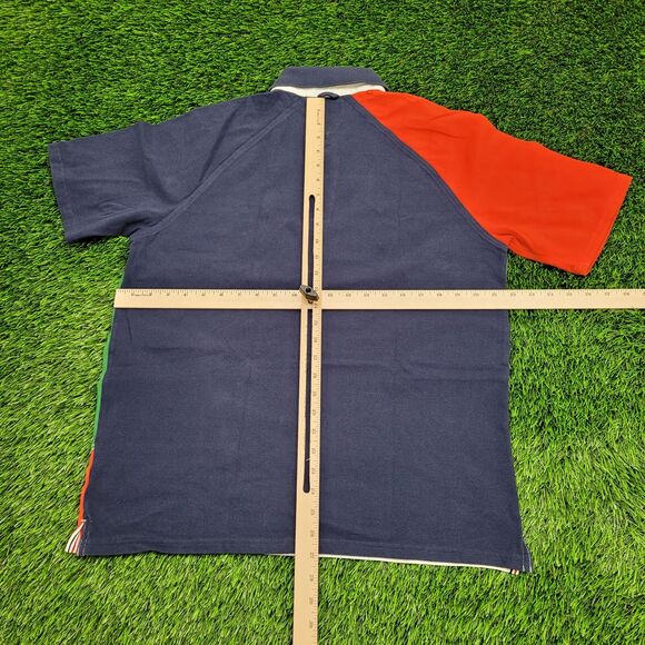 Tommy-Hilfiger Polo Shirt Large 22x27 Blue - Picture 3 of 16